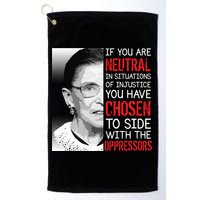Injustice Ruth Bader Ginsburg Notorious RBG Quote Golf Towel
