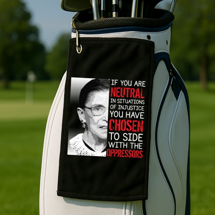 Injustice Ruth Bader Ginsburg Notorious RBG Quote Golf Towel