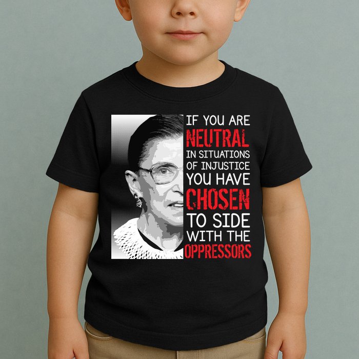 Injustice Ruth Bader Ginsburg Notorious RBG Quote Toddler T-Shirt