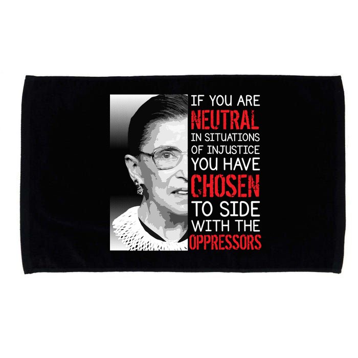 Injustice Ruth Bader Ginsburg Notorious RBG Quote Microfiber Hand Towel