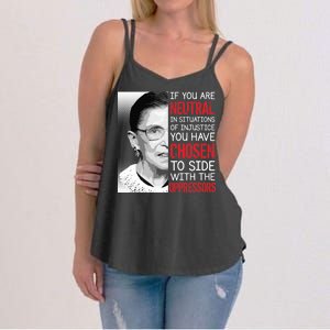 Injustice Ruth Bader Ginsburg Notorious RBG Quote Women's Strappy Tank