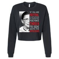 Injustice Ruth Bader Ginsburg Notorious RBG Quote Cropped Pullover Crew