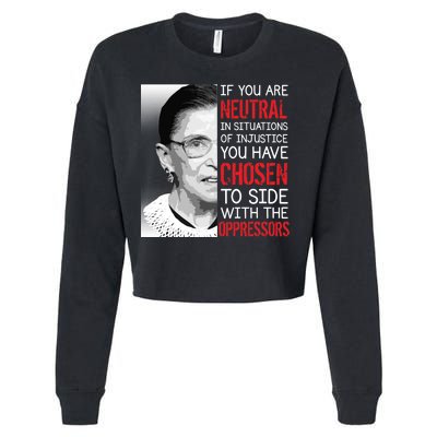 Injustice Ruth Bader Ginsburg Notorious RBG Quote Cropped Pullover Crew