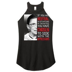 Injustice Ruth Bader Ginsburg Notorious RBG Quote Women's Perfect Tri Rocker Tank