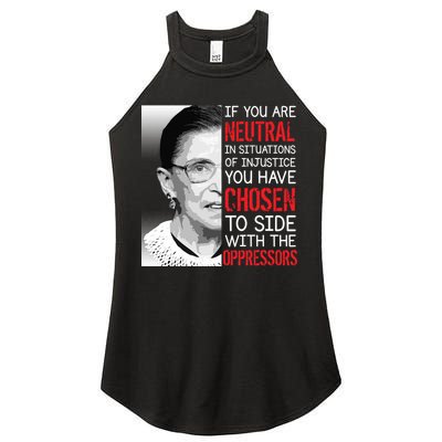 Injustice Ruth Bader Ginsburg Notorious RBG Quote Women's Perfect Tri Rocker Tank