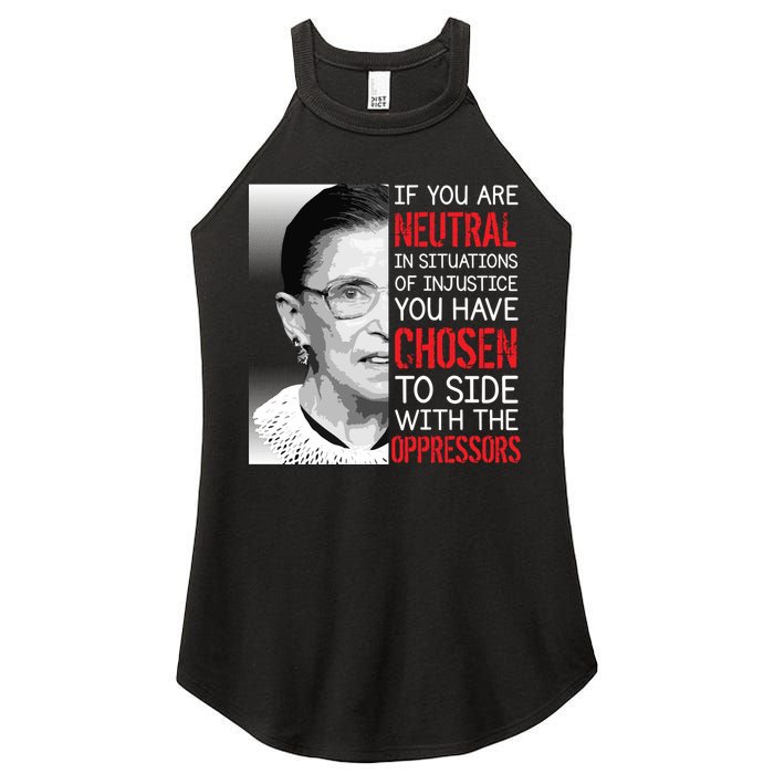 Injustice Ruth Bader Ginsburg Notorious RBG Quote Women's Perfect Tri Rocker Tank