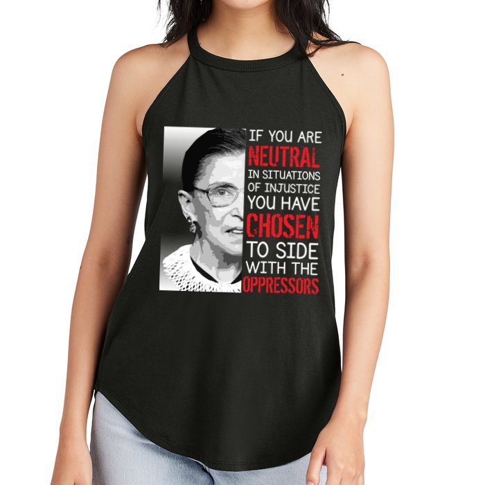 Injustice Ruth Bader Ginsburg Notorious RBG Quote Women's Perfect Tri Rocker Tank