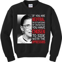 Injustice Ruth Bader Ginsburg Notorious RBG Quote Kids Sweatshirt