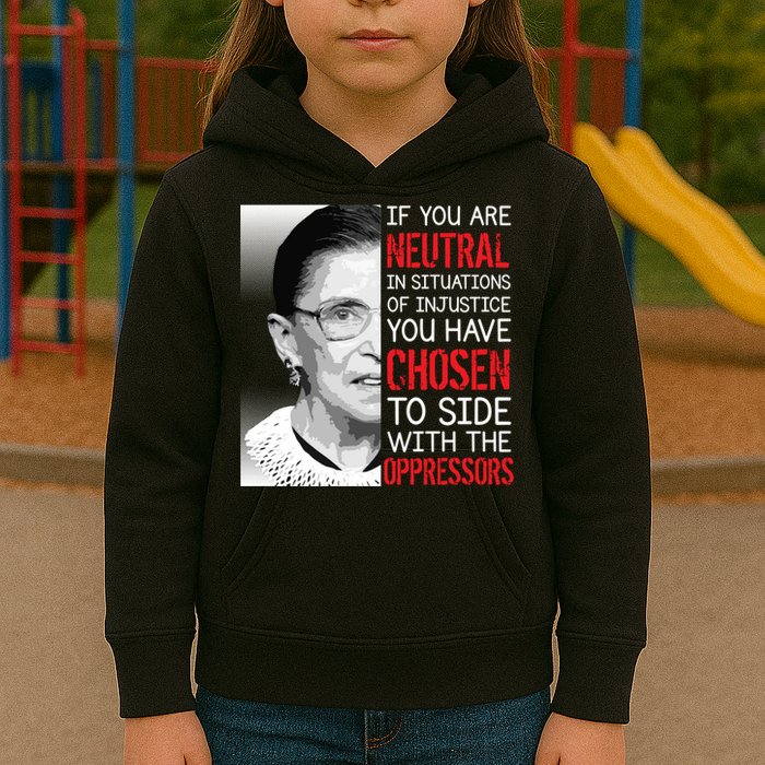 Injustice Ruth Bader Ginsburg Notorious RBG Quote Kids Hoodie