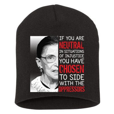 Injustice Ruth Bader Ginsburg Notorious RBG Quote Short Acrylic Beanie