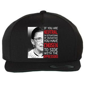 Injustice Ruth Bader Ginsburg Notorious RBG Quote Wool Snapback Cap