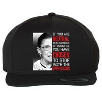 Injustice Ruth Bader Ginsburg Notorious RBG Quote Wool Snapback Cap