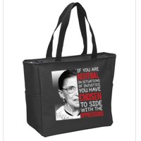 Injustice Ruth Bader Ginsburg Notorious RBG Quote Zip Tote Bag