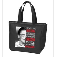 Injustice Ruth Bader Ginsburg Notorious RBG Quote Zip Tote Bag