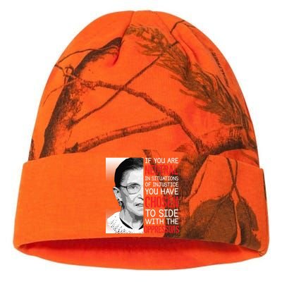 Injustice Ruth Bader Ginsburg Notorious RBG Quote Kati Licensed 12" Camo Beanie