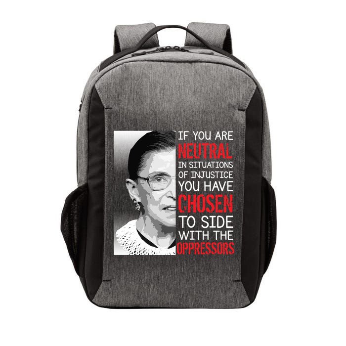 Injustice Ruth Bader Ginsburg Notorious RBG Quote Vector Backpack