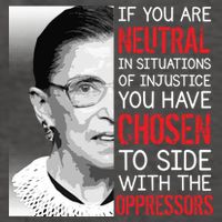 Injustice Ruth Bader Ginsburg Notorious RBG Quote Vector Backpack