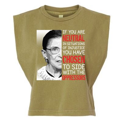 Injustice Ruth Bader Ginsburg Notorious RBG Quote Garment-Dyed Women's Muscle Tee