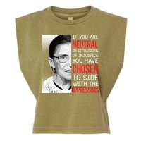 Injustice Ruth Bader Ginsburg Notorious RBG Quote Garment-Dyed Women's Muscle Tee