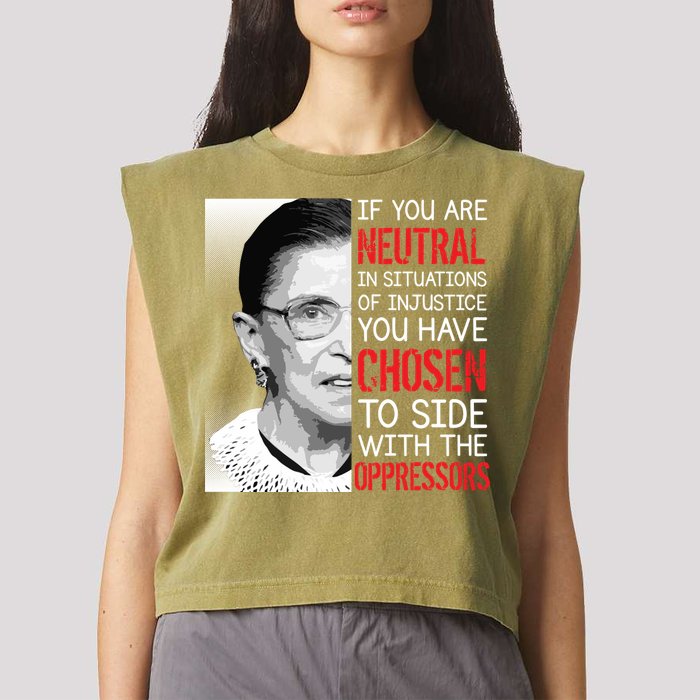 Injustice Ruth Bader Ginsburg Notorious RBG Quote Garment-Dyed Women's Muscle Tee