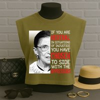 Injustice Ruth Bader Ginsburg Notorious RBG Quote Garment-Dyed Women's Muscle Tee
