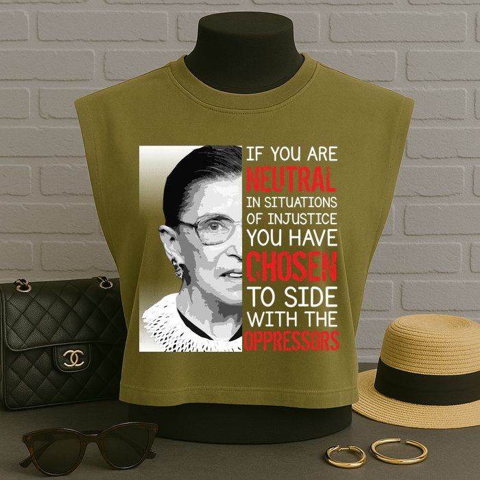 Injustice Ruth Bader Ginsburg Notorious RBG Quote Garment-Dyed Women's Muscle Tee