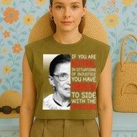 Injustice Ruth Bader Ginsburg Notorious RBG Quote Garment-Dyed Women's Muscle Tee