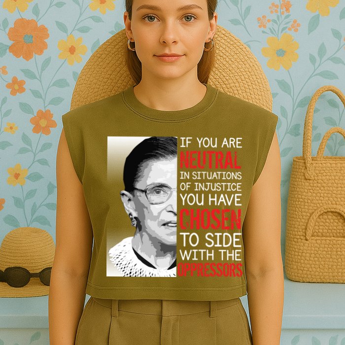 Injustice Ruth Bader Ginsburg Notorious RBG Quote Garment-Dyed Women's Muscle Tee