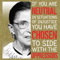 Injustice Ruth Bader Ginsburg Notorious RBG Quote Garment-Dyed Women's Muscle Tee