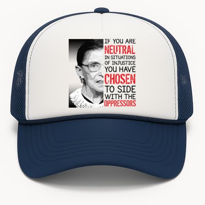 Injustice Ruth Bader Ginsburg Notorious RBG Quote Trucker Hat