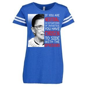 Injustice Ruth Bader Ginsburg Notorious RBG Quote Enza Ladies Jersey Football T-Shirt