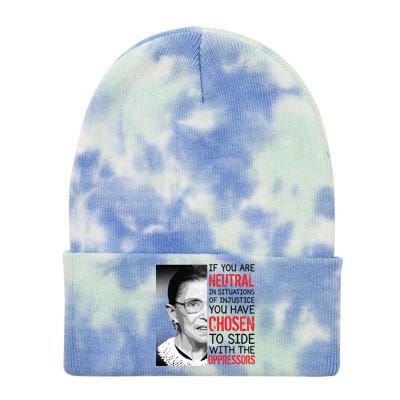 Injustice Ruth Bader Ginsburg Notorious RBG Quote Tie Dye 12in Knit Beanie