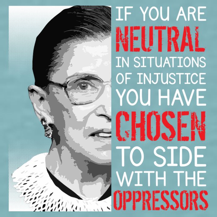 Injustice Ruth Bader Ginsburg Notorious RBG Quote Sueded Cloud Jersey T-Shirt