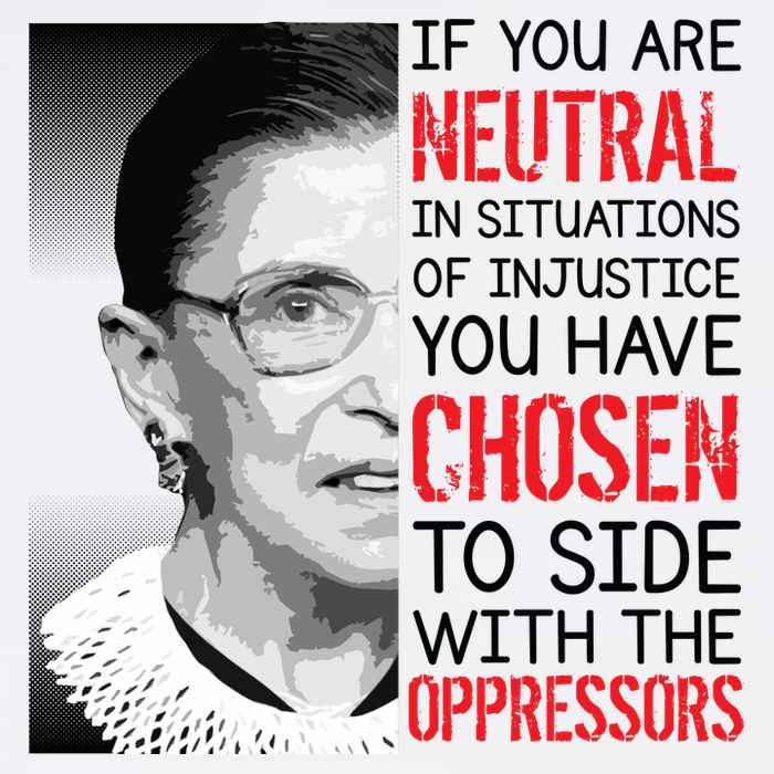 Injustice Ruth Bader Ginsburg Notorious RBG Quote Garment-Dyed Sweatshirt