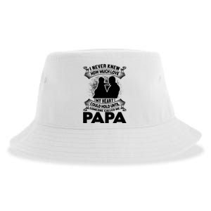 I Never Knew How Much Love My Heart Could Hold Until Someone Called Me Papa Sustainable Bucket Hat