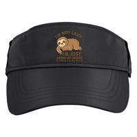 I'm Not Lazy I'm Just Saving My Energy Funny Sloth Saying  Adult Drive Performance Visor
