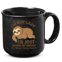 I'm Not Lazy I'm Just Saving My Energy Funny Sloth Saying  15oz Campfire Ceramic Mug