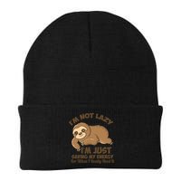 I'm Not Lazy I'm Just Saving My Energy Funny Sloth Saying  Beanie