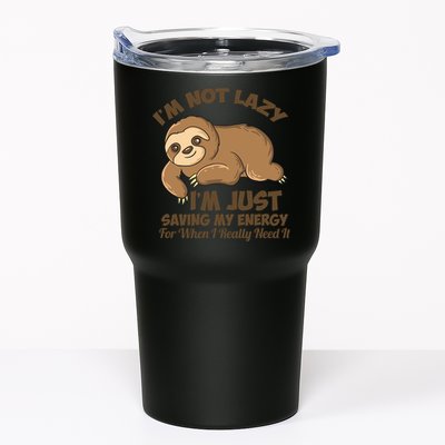 I'm Not Lazy I'm Just Saving My Energy Funny Sloth Saying  Tumbler