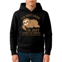 I'm Not Lazy I'm Just Saving My Energy Funny Sloth Saying  Kids Hoodie