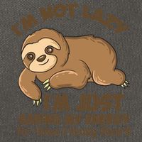 I'm Not Lazy I'm Just Saving My Energy Funny Sloth Saying  Cotton Canvas Backpack