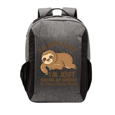 I'm Not Lazy I'm Just Saving My Energy Funny Sloth Saying  Vector Backpack