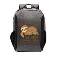 I'm Not Lazy I'm Just Saving My Energy Funny Sloth Saying  Vector Backpack