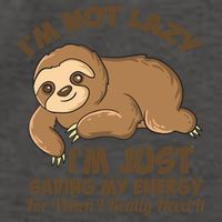 I'm Not Lazy I'm Just Saving My Energy Funny Sloth Saying  Vector Backpack