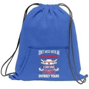 Icu Nurse Life Funny Critical Care Nursing Quote Gift Sweatshirt Cinch Pack Bag