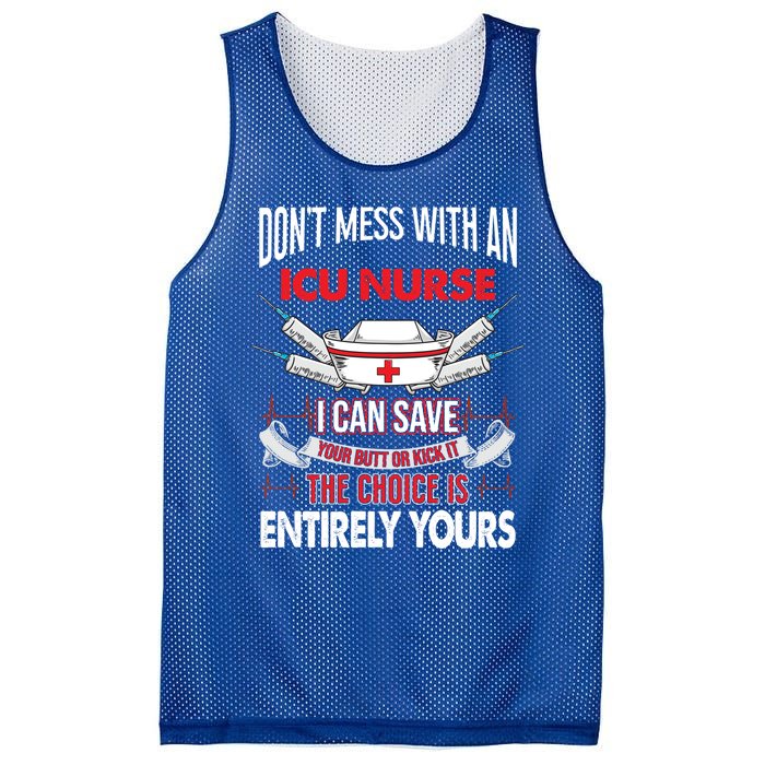 Icu Nurse Life Funny Critical Care Nursing Quote Gift Mesh Reversible Basketball Jersey Tank