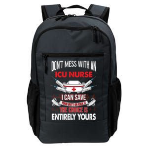 Icu Nurse Life Funny Critical Care Nursing Quote Gift Daily Commute Backpack