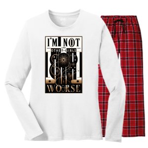 Im Not Like Other Girl S Im Worse Women's Long Sleeve Flannel Pajama Set 