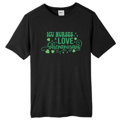 ICU Nurses Love Shenanigans St Patricks Day Irish Shamrock Tall Fusion ChromaSoft Performance T-Shirt