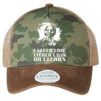 I Never Lose Either I Win Or I Learn Mandela's Motivational Legacy Tie Dye Trucker Hat
